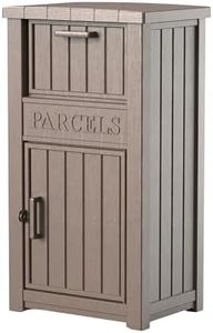 EFU Package Delivery Boxes for Outside, Lockable Anti-Theft Waterproof Delivery Boxes for Outside, Secure Parcel Drop Boxes for Porch & Curbside & House, Outdoor Package Box for Deliveries (Gray)