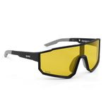 Eyewearlabs OKNO | Polarized Sports Night Driving Yellow Over-Sized Unilens Branded Stylish Sunglasses For Men & Women | 100% UV Protection Shades | Cricket Sports Cycling Driving & More