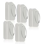 Aluminum Luggage Tag for Luggage Baggage Travel Identifier by Ovener (Silver 5 Pcs)