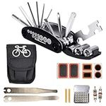 Bike Repair Kit,Bike Tire Repair Tool Kit, Bicycle Fix Tire Tool Kit Contains 16-in-1 Tool with Patch Kit & Tire Levers Bike Accessories, Used for Mountain Bike and Road Bike