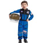 Spooktacular Creations Astronaut Costume with Helmet for Kids Halloween Costumes Blue M