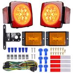 YOMTOVM Square LED Trailer Light Kit for 12V Trailer Boat Camper RV Trucks Snowmobile