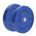 Body Revolution Olympic Weight Plates, 5kg - 25kg - Solid Colour Rubber Bumper Plates, Powerlifting & Bodybuilding Weights - Home Gym Equipment for Strength Training & Workouts