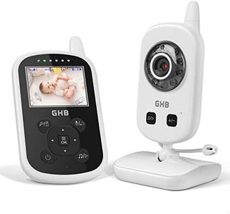 GHB Babyphone Caméra 2,4 inches Caméra Bébé LCD Babyphone Vidéo 2,4 GHz ECO Capteur de Température Vision Nocturne Communication Bidirectionnelle