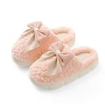 Wolvesden Women's Home Flip-Flops & Slippers |Woven Design Winter Indoor Non-Slip Soft Sole Of Foam With Cotton Strap Home Slides And Slippers For Women-Pink_6