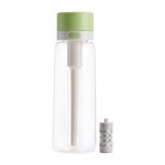 Amazon Basics Water Filter Bottle, BPA-Free Tritan, 660ml (Green)