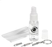 Complete Eyeglass Lens Cleaner Set | Cleans any Lens or Screen | Repair Tool Fixes Eyeglasses, Sunglasses and Watches | Includes Cleaning Solution, Repair Tool, and Premium Microfiber Towelette