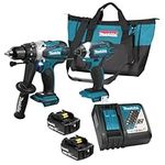 Makita DLX2145MX 18V LXT Cordless 2-Tool Combo Kit with 2 Batteries (4.0 Ah), Rapid Charger & Tool Bag