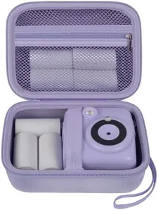 Kids Instant Print Camera Case for Dylanto/for ESOXOFFORE/for VTech KidiZoom PrintCam/Creator Cam/for Goopow/for GKTZ/for FUNKAM/for Agoigo Waterproof Digital Video Toddler Cameras - Box Only (Purple)