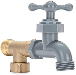 Camco 90 Degree Water Faucet - Provides Extra Outside Water Source by Connecting to Your RV's Fresh Water Inlet, Lightweight Design, (22463)