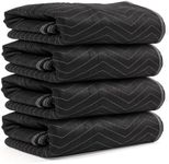 US Cargo Control 95 lb/Dozen, Machine Washable 80"x72" Large Heavy Duty Moving Blanket, MBSUPREME95 Supreme Mover, 4-Pack
