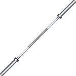 BodyRip 7FT Olympic 2" Bar 15KG | 2pcs Collar, Barbell Chrome | Anti-Slip, Hand Grip, Solid Steel | Gym Equipment, Weight Lifting, Training, Fitness, Exercise, Strength, Workout