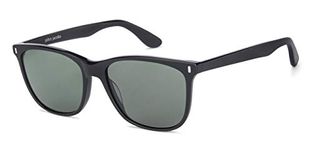 John Jacobs | UV Protection Sunglasses For Men & Women | Black Green Solid Full Rim Wayfarer JJ S13311-C3 - Pack of 1