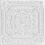 A La Maison Ceilings R126 Bijout Bee Foam Glue-up Ceiling Tile (256 sq. ft./Case), Pack of 96, Plain White