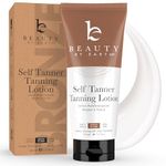 Self Tanner Tanning Lotion - Made with Natural & Organic Ingredients, Sunless Tanning Lotion for Body, Perfect Self Tan for Women & Men for a Natural Looking Glow, Medium to Dark