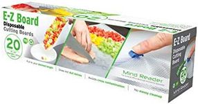 Mind Reader E-Z Board Disposable Plastic Cutting Board, 20 Square Feet, Easy Clean-Up and Convenient Use, Ideal for Camping, Hunting, Boating, and for People with Food Allergies, Clear