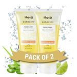 Sheeq Detoxify Anti-Pollution face Cleanser | 2 x 100ml | Made for Indian Skin | Triple action formula for cleansing, hydration & brightening | Contains 2% Niacinamide, Hylarounic Acid and Vit C