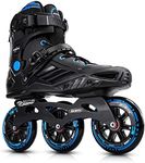 Inline Skates, 3 Wheels 110mm Roller Skates Blades for Adult Women Men, Professional Outdoor Fitness Inline Speed Skates for Unisex (Black & Blue)