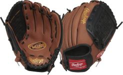 Rawlings | PLAYERS Series T-Ball & Youth Baseball Glove | Right Hand Throw | 10.5" | Dark Tan/Black