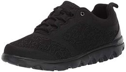 Propet Women's TravelActiv Fashion Sneaker, All Black, 11