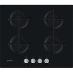 Indesit 60cm 4 Burner Gas on Glass Hob - Black