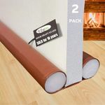 Evelots Door Draft Stopper (2 Pack) Covers Door Gaps up to 2 Inches, Door Noise Blocker, Window Breeze Blocker, Adjustable Door Sweeps, 36 Inches Long, Can be Cut to Size, Brown