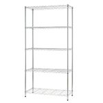 FDW Storage Shelves,Wire Shelving Unit Metal Shelves Heavy Duty Layer Rack Storage Rack Adjustable Utility (Chrome, 36"x 14"x 72")