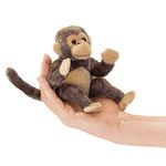 Folkmanis Puppets Monkey Finger Puppet, Brown/Cream, 8"