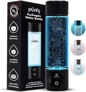 Hydrogen Water Bottle Generator - Up to 4100+ PPB Concentration - SPE/PEM Technology - Certified H2 Generator - Portable Athletic Performance & Hydration System - 6-Hour Hydrogen Retention (Black)