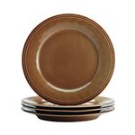 Rachael Ray Cucina 16-Piece Stoneware Dinnerware Set, Mushroom Brown