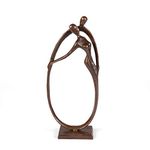 Danya B. Circle of Love Bronze Sculpture - Contemporary Home Decor - Modern and Elegant Couple Embrace of Eternal Love for Wedding, Anniversary, Birthday or Gift of Love
