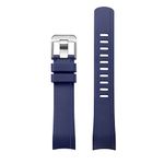 Crafter Blue RX01 Curved End Watch Band Rubber Strap Replacement for ROLEX SUBMARINER CERAMIC REF.116610, Royal Blue