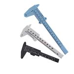 IKAAR 3Pcs Vernier Callipers Plastic Sliding Caliper Vernier Measuring Tool Dual-Reading Caliper Ruler 6 Inch 150mm, 4 Inch 100mm and 3.5 Inch 80mm Set