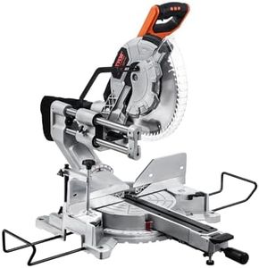 VEVOR Sliding Compound Miter Saw, 12-Inch Blade, 15 Amp Motor, 60-Tooth, Corded Double Bevel Sliding Miter Saw, LED Precision Alignment, Angle Adjustable, for Wood, Composite Decking, Laminates
