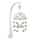 Mamas & Papas Welcome to The World Cloud and Elephant Musical Mobile with Pom Poms, Grey Elephant