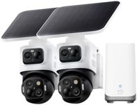 eufy Security eufyCam S4 2-Cam Kit, Solar Security Camera Wireless Outdoor, Triple Lens Bullet-PTZ Cam, 4K UHD, 360° Pan and Tilt, Auto Track, 8× Hybrid Zoom, Color Night Vision, Expandable Storage