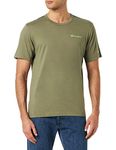 Champion Men's Legacy All Day Active Small Logo S/S T-Shirt, Green Gunmetal, M