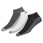 NAVYSPORT Socks for Men Solid Ankle Length Cotton Socks, Free Size, Pack of 3 (Multicoloured/Grey)