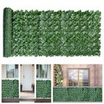 Artificial Ivy Fence Screening Hedges 0.5 x 3M Ivy Screen Artificial Hedge Roll,Garden Privacy Fence Screening Panel,Leaf Trellis Screening Decking Fence for Balcony, Outdoor Wall Decoration