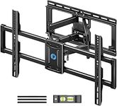 Pipishell Full Motion TV Wall Mount for 42-85 inch Flat Screen LED TV up to 132lbs Swivel Dual Articulating Arms Tilt TV Mount, Tool-Free Tilt TV Bracket Max VESA 600x400mm, Fits 8” 12” 16" Wood Studs