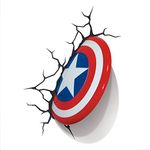 3D Light FX 816733002187 Marvel Captain America Shield 3D Wall Light, Red, White and Blue