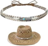 Western Hat Band, Feather Cowboy Hat Band for Men, Cowgirl Hat Bands for Women, Handmade Hat Band for Straw Hat Fedora Hat