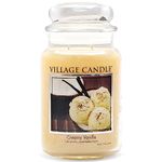 Village Candle Creamy Vanilla 26 oz Glass Jar Scented Candle, Large