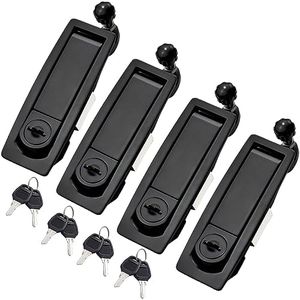 evan Compression Latch with Key, Zinc Alloy Trigger Latches, Adjustable Flush Lever Compression Lock for RV, Trailer, Cabinet, Storage, Boat, Mailbox
