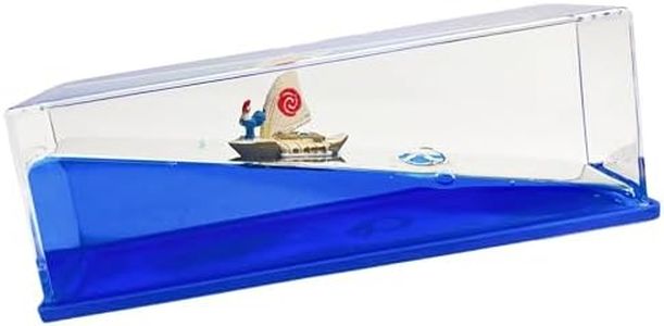 Honsheng Unsinkable Ship Boat in a Bottle Box，Non Sinking Anime Toy Boat Merch Acrylic Ship Fluid Drift Bottle Decorations Desk Ornament Decor for Fans Boys Girls Gifts (Yellow)