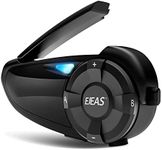 EJEAS Q7 Motorcycle Bluetooth Headset Intercom, Bluetooth 5.1 Motorcycle Helmet Intercom Communication System with Stereo Sound Effect, FM and Quick Pair Function (Pack of 1)