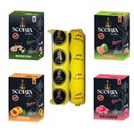 SCORIA Herbal Hookah (100% Nicotine and Tobacco Free) MAGHAI P, PEACH, BG, GUAVA Hookah Flavor + 2 PCS POLO ( Pack of 6 )