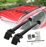 PARTOL Compass Roof Rack Cross Bar for Compass 2011-2016, Aluminum Roof Rail Crossbars Luggage Rack Cargo Carrier for Canoe Kayak Snowboard Bike (1 Pair, Black)