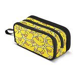 Duck Big Capacity Pencil Case Little Yellow Duck 3 Compartment Pen Bag Pouch Holder Box for Office College School Portable Storage Bag for Kids