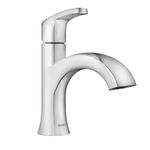 Moen Karis One-Handle Bathroom Sink Faucet, One Hole Lavatory Faucet with Drain Assembly and Optional Deck Plate, Chrome, 84346